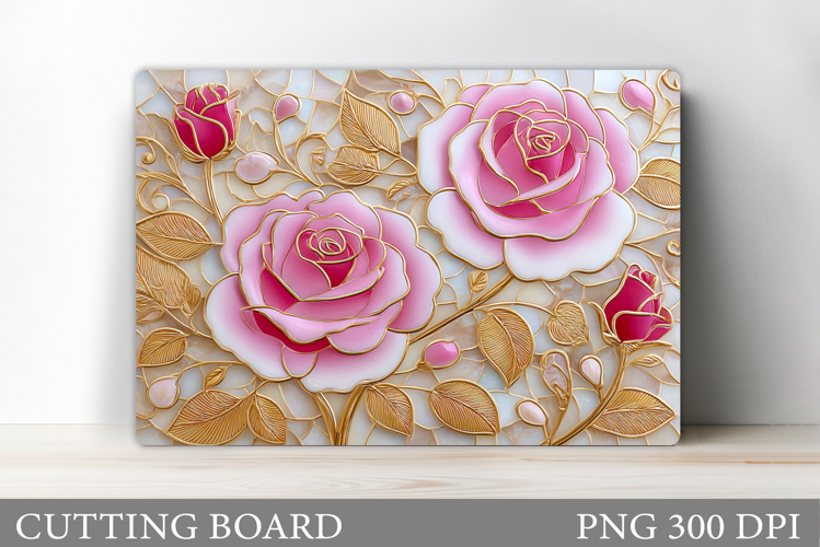 Roses Cutting Board. Flowers Cutting Board Sublimation