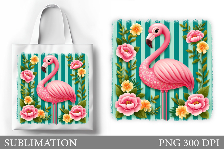 Flamingo Tote Bag Design. Flamingo Sublimation