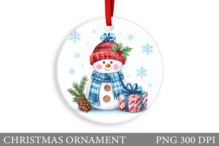 Snowman Christmas Ornament. Snowman Ornament Design