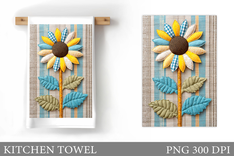 Sunflowers Kitchen Towel. Flowers Kitchen Towel Design