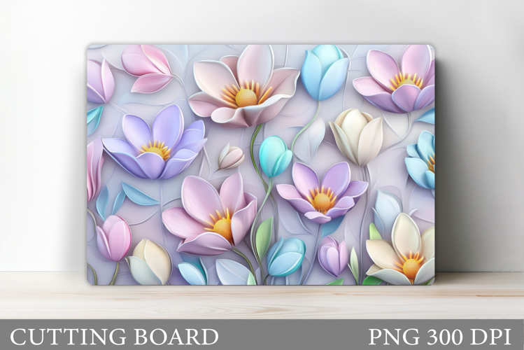 Flowers Cutting Board. Floral Cutting Board Sublimation