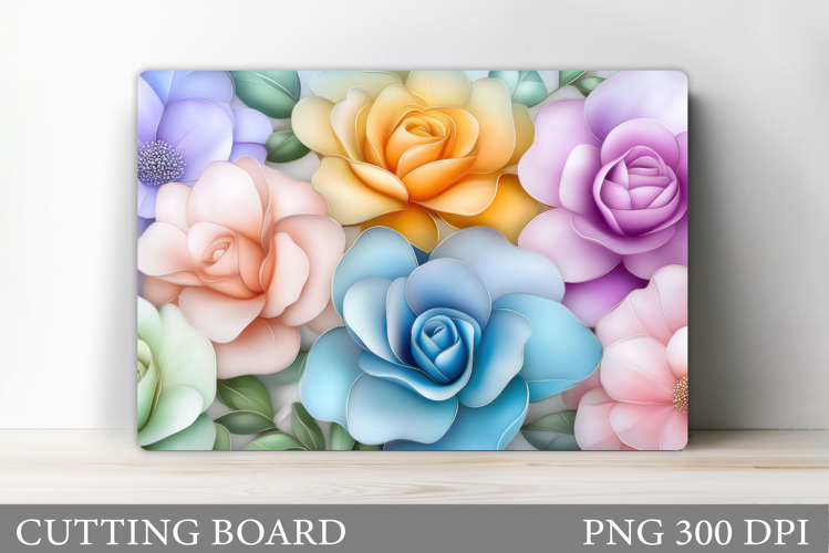 Roses Cutting Board Design. Flowers Cutting Board
