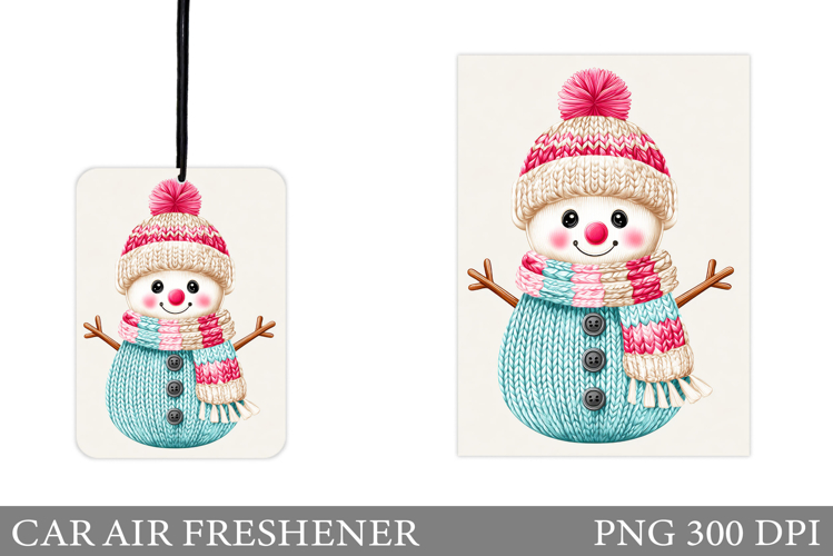 Snowman Car Air Freshener. Christmas Car Air Freshener
