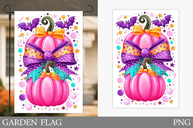 Halloween Garden Flag Design. Halloween Sublimation