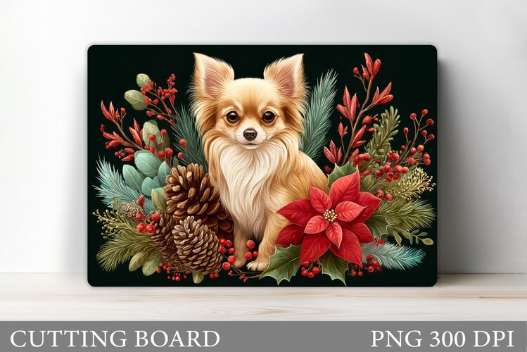 Christmas Dog Cutting Board. Christmas Cutting Board Design example image 1