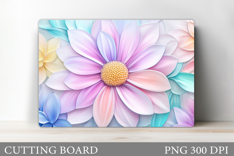 Daisy Flowers Cutting Board. Flowers Kitchen Cutting Design