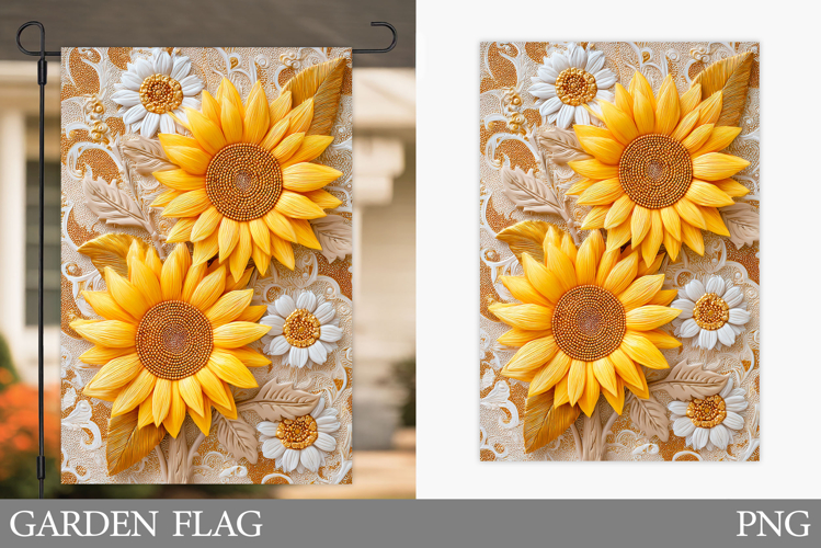 Sunflowers Garden Flag. Floral Garden Flag Design