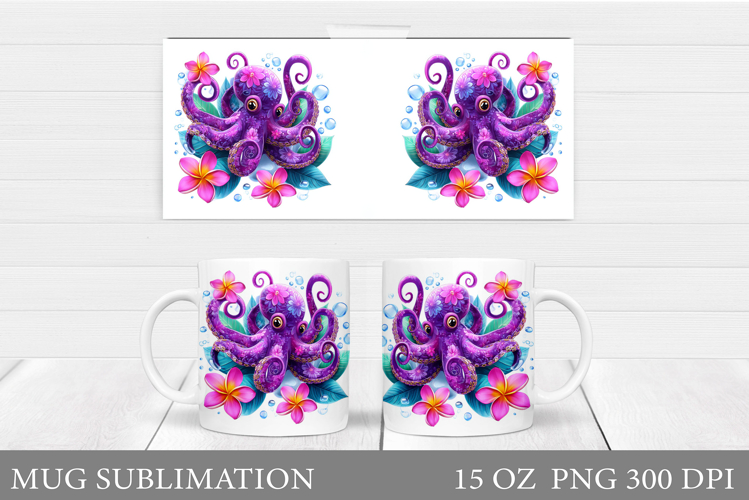Octopus Mug Design. Octopus Sublimation