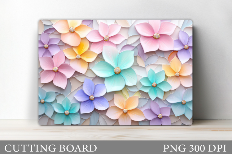 Floral Cutting Board Design. Flowers Cutting Board