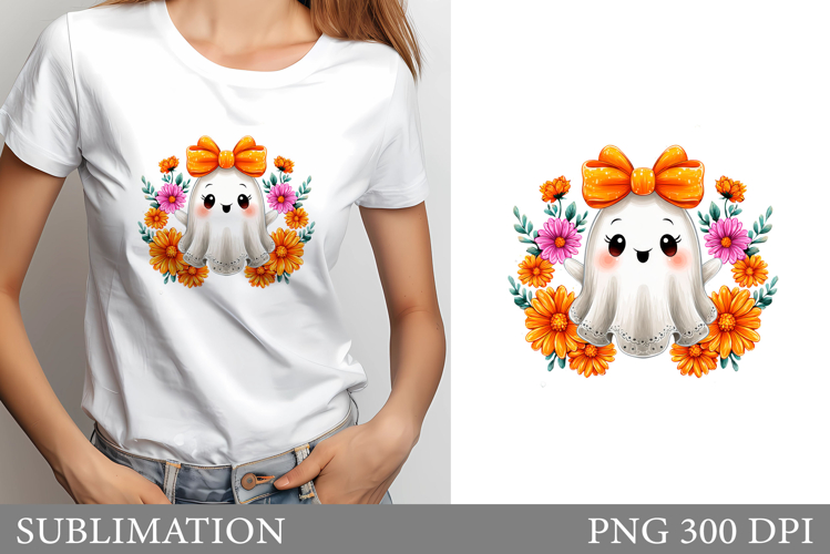 Cute Ghost Sublimation. Cute Ghost T-Shirt sublimation