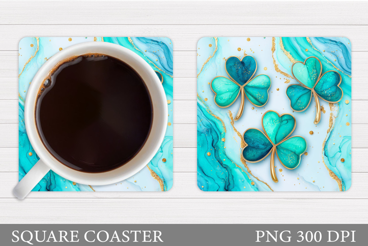 St Patrick Clover Coaster. St Patrick Coaster Sublimation
