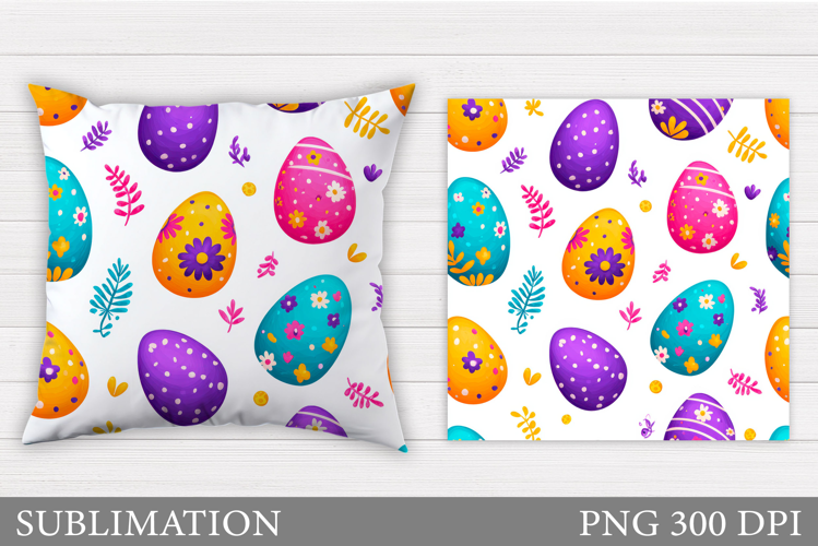 Easter Eggs Pillow Sublimation. Easter Pillow Design