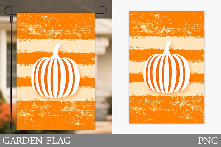 Pumpkin Garden Flag Design. Pumpkin Sublimation example image 1