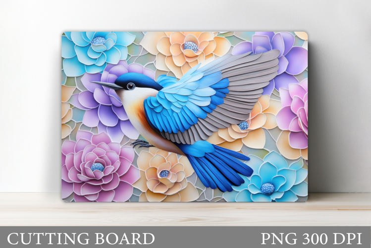 Bird Cutting Board Design. Flowers Kitchen Cutting Board