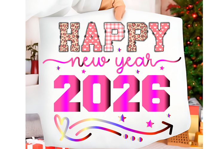 Happy New Year 2026 PNG SVG T-shirt design Year 2026