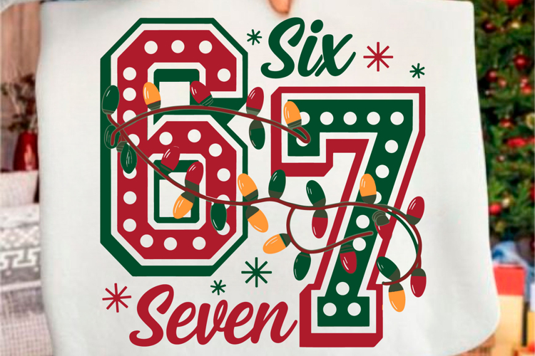 Funny Six Seven Meme Svg Christmas Png