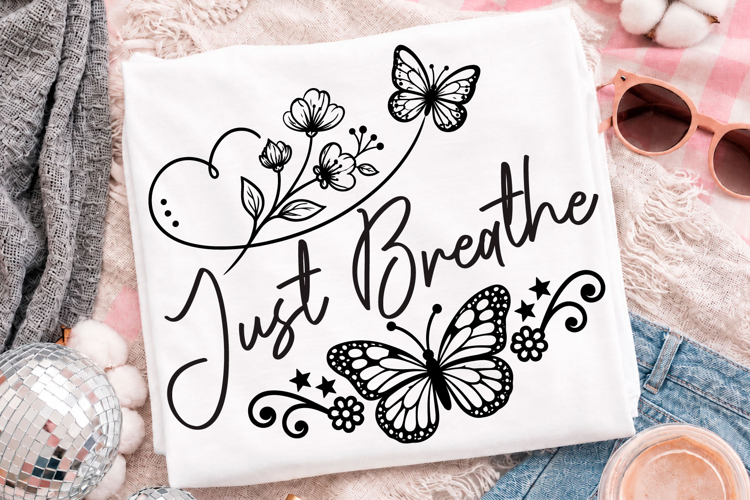 Simple Butterfly T-Shirt SVG Flower PNG