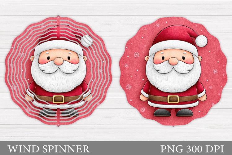 Santa Claus Wind Spinner. Christmas Wind Spinner Sublimation