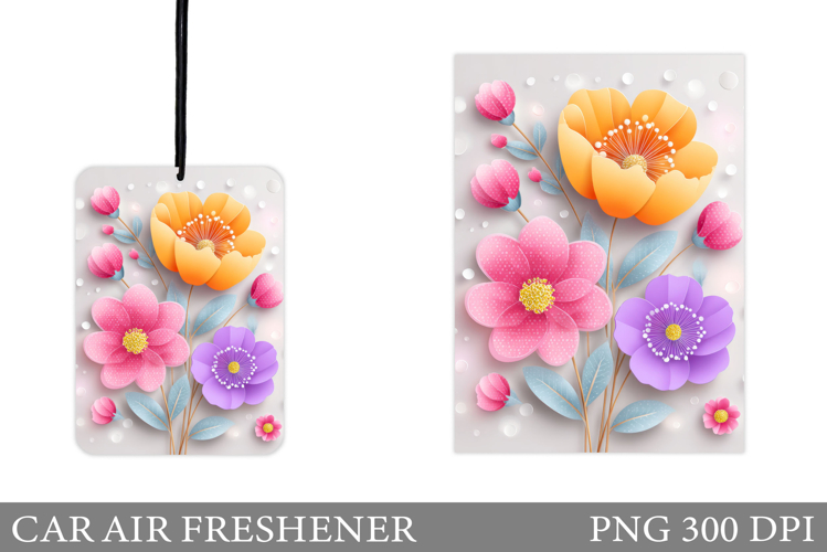 Flowers Car Air Freshener. Floral Car Air Freshener Design