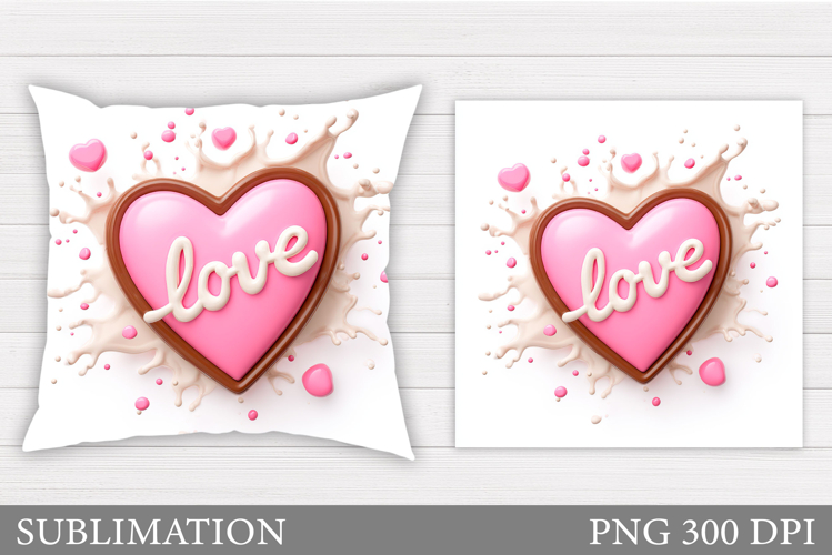 Love Pillow Design. Valentines Pillow Sublimation