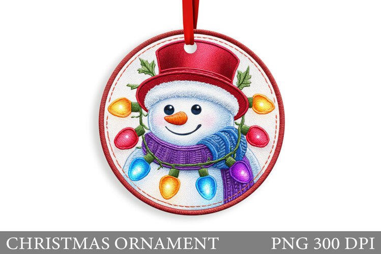 Snowman Christmas Ornament. Christmas Ornament Sublimation example image 1