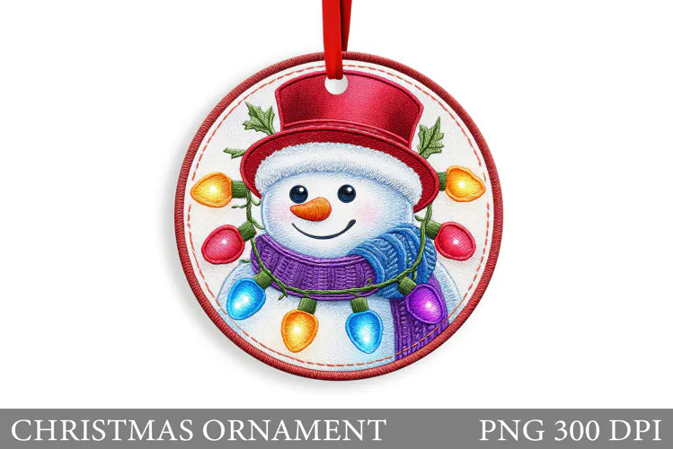Snowman Christmas Ornament. Christmas Ornament Sublimation