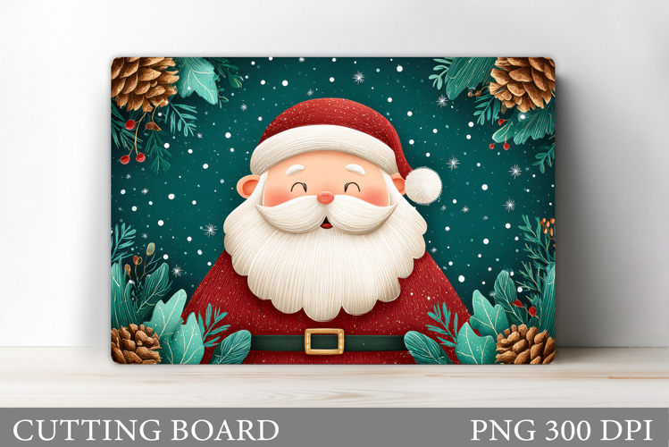 Santa Claus Cutting Board. Christmas Cutting Board