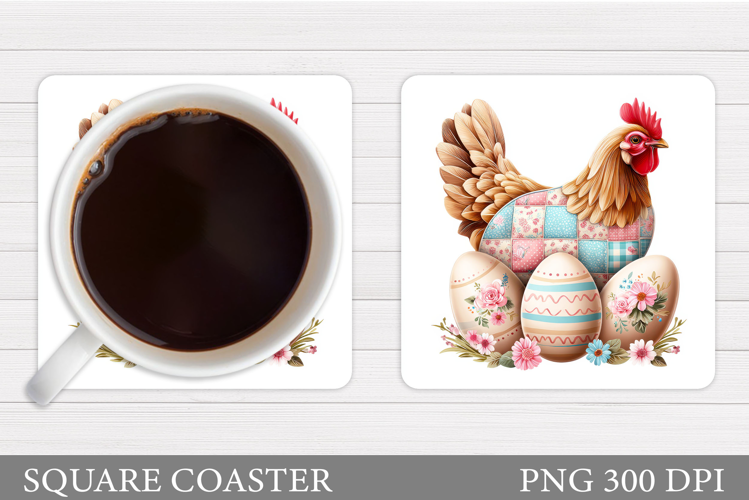 Easter Chicken Coaster Design. Easter Coaster Sublimation