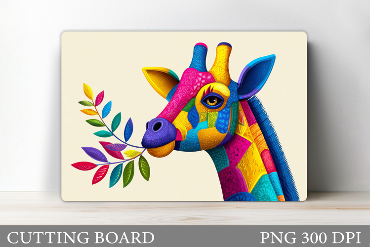 Giraffe Cutting Board Design. Cute Giraffe Sublimation