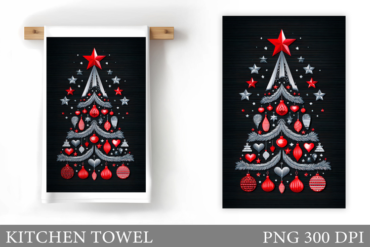 Christmas Tree Kitchen Towel. Christmas Kitchen Towel