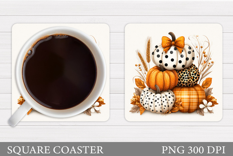 Fall Pumpkin Coaster. Fall Coaster Sublimation
