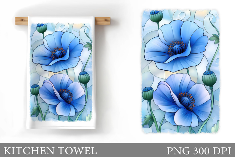 Flowers Kitchen Towel. Floral Kitchen Towel Sublimation