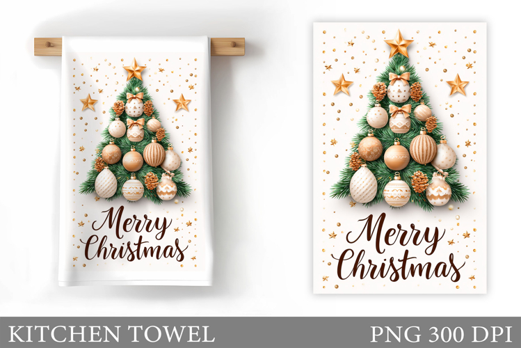 Christmas Tree Kitchen Towel. Christmas Kitchen Towel Design