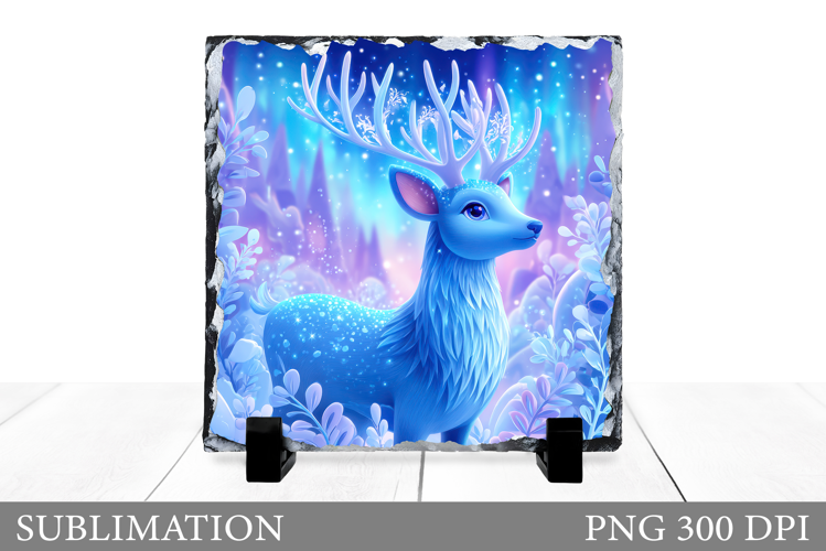 Christmas Deer Sublimation. Christmas Deer Slate Design