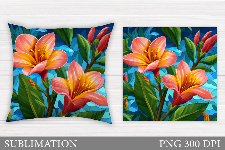 Floral Pillow Design. Flowers Pillow Sublimation
