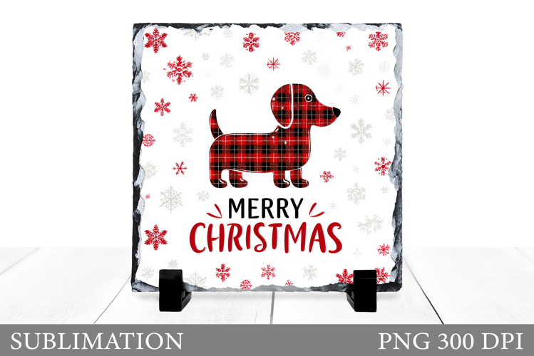 Christmas Dog Sublimation. Christmas Dog Slate Sublimation