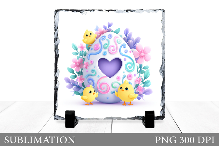 Easter Chick Slate Design. Easter Chick Sublimation