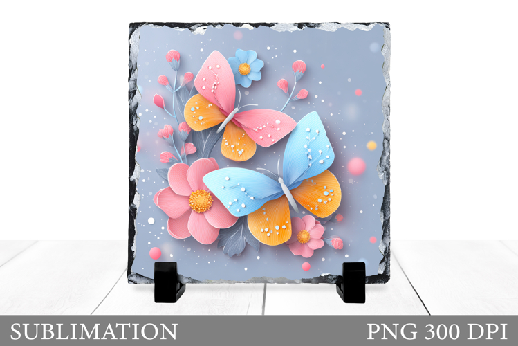 Butterflies Sublimation. Butterflies Slate Sublimation