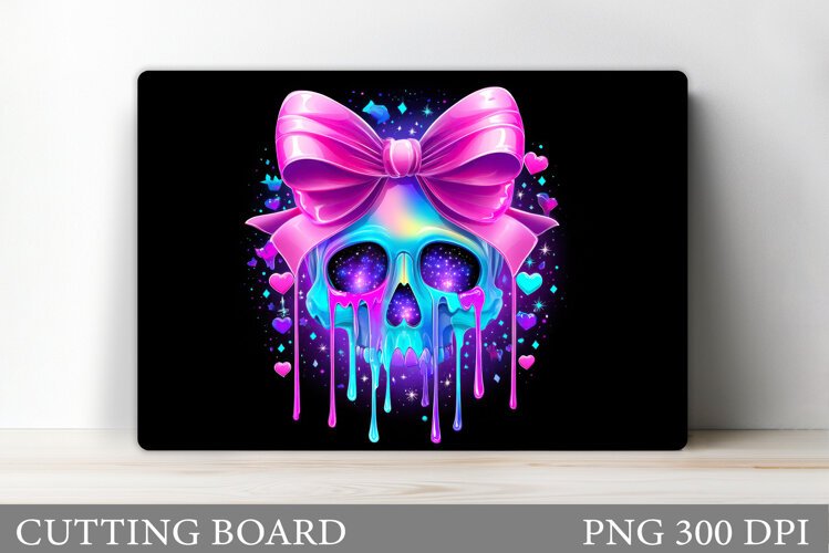 Skull Cutting Board Design. Halloween Sublimation example image 1