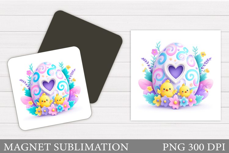 Cute Chick Magnet Sublimation. Easter Magnet Design