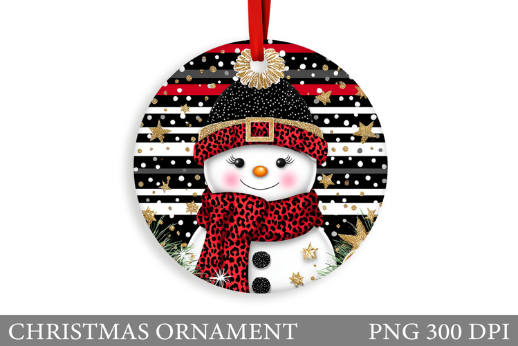 Cute Snowman Christmas Ornament. Snowman Ornament Design