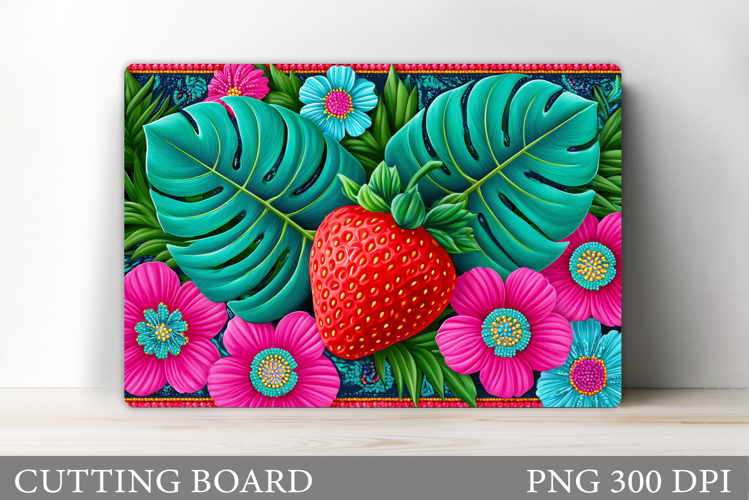 Strawberry Cutting Board. Berry Kitchen Cutting Board example image 1