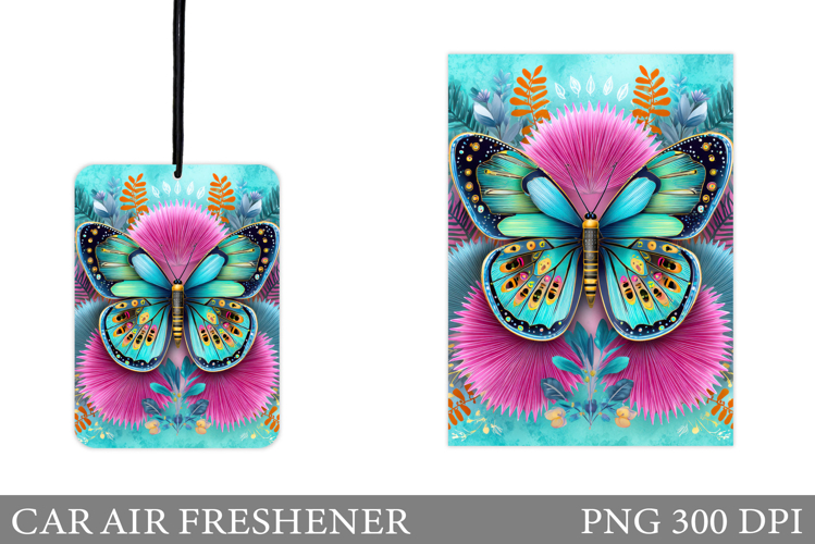 Butterfly Car Air Freshener Design. Butterfly Sublimation