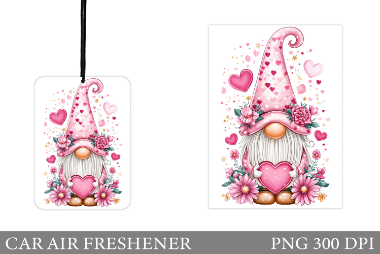 Cute Gnome Car Air Freshener. Valentines Car Air Freshener