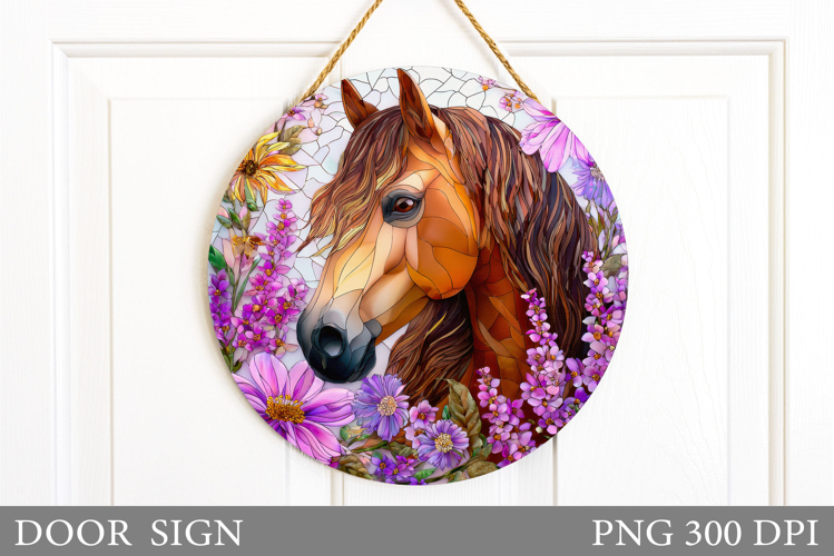 Horse Door Sign Design. Horse Sublimation