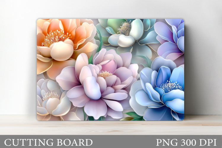 Flowers Cutting Board. Floral Cutting Board Sublimation