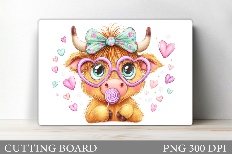 Valentines Cow Cutting Board. Valentines Cutting Board