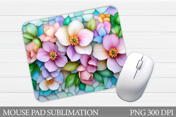 Flowers Mouse Pad Sublimation. Floral Mouse Pad Design