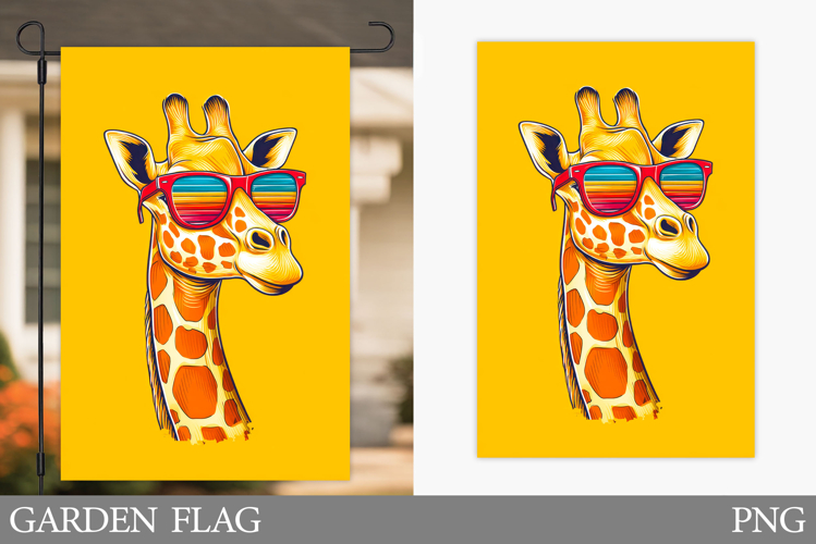 Giraffe Garden Flag Design. Giraffe Sublimation