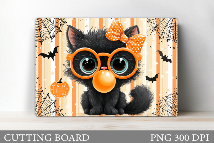 Halloween Cat Cutting Board. Halloween Cutting Board